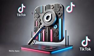 Detailed TikTok key with TikTok colors