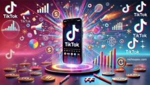 TikTok Marketing Guide Showing TikTok Logo on Smartphone