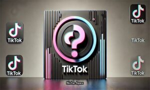 Detailed TikTok Question Mark in Dark Tones